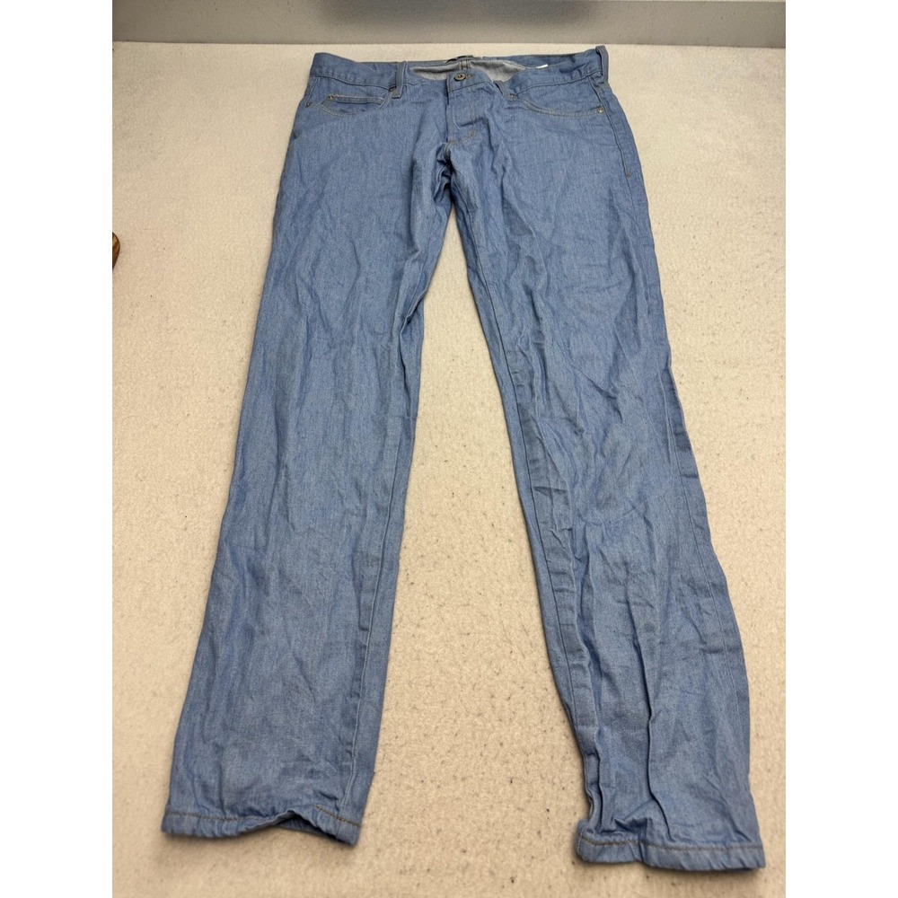 Naked & Famous Super Guy Jeans Mens 38x34 Blue Summer Sky Selvedge Denim